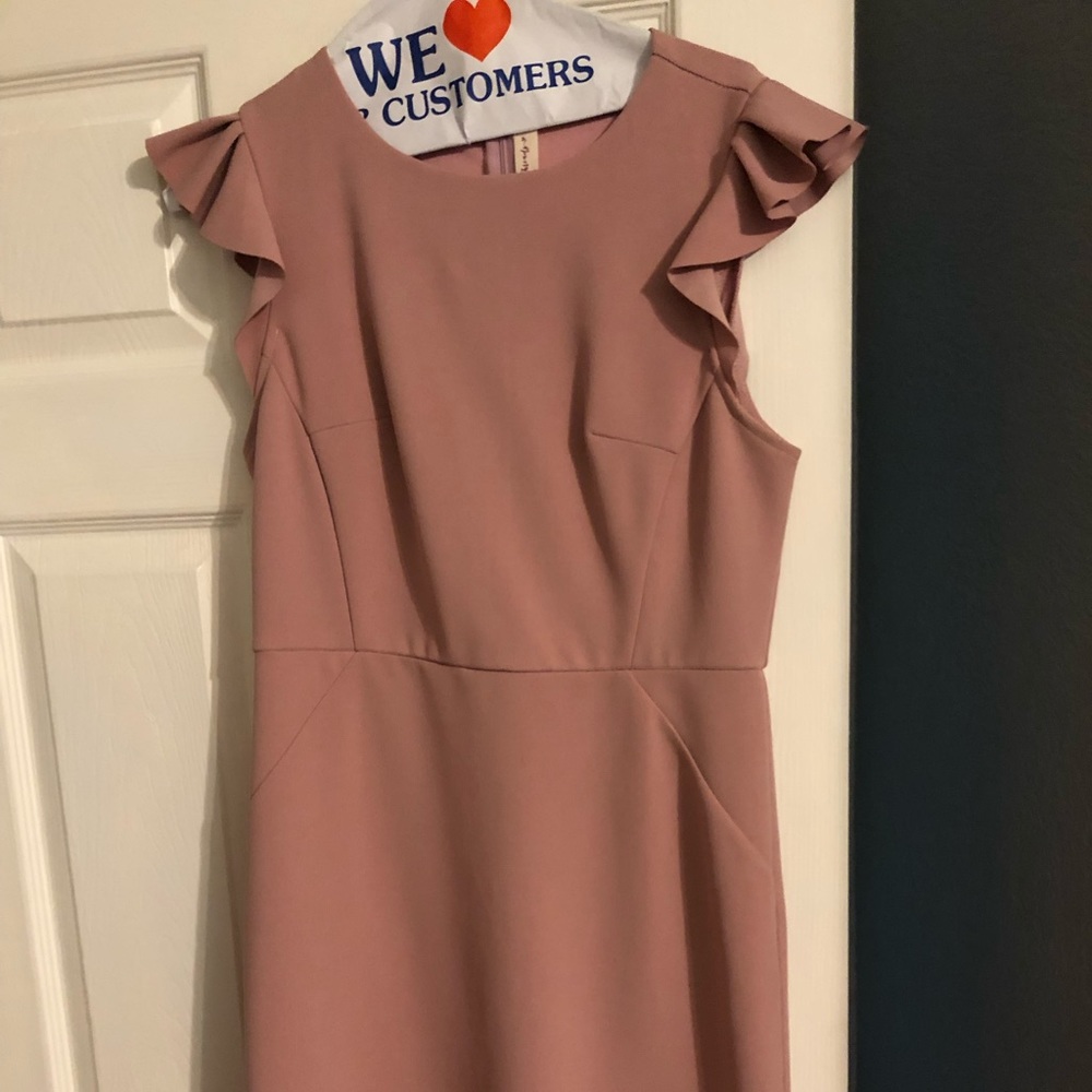 American threads ruffle dress